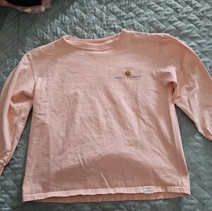 Simply Southern Kids Light Pink Long Sleeve Tee M